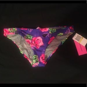 Reversible Purple Floral Bikini Bottoms